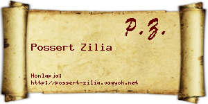 Possert Zilia névjegykártya